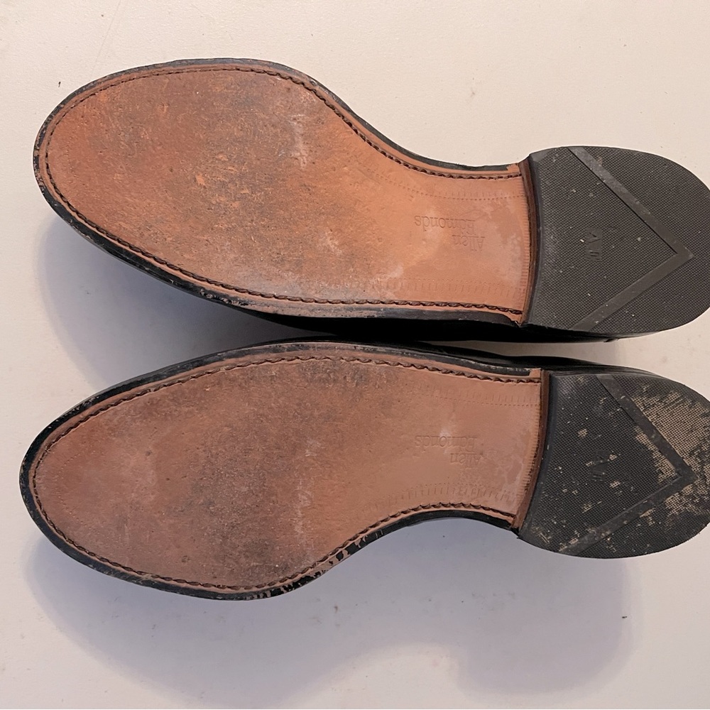 Men’s Allen Edmonds Randolph Penny Loafers 10.5 DcGrey Dress Shoes - Picture 8 of 9